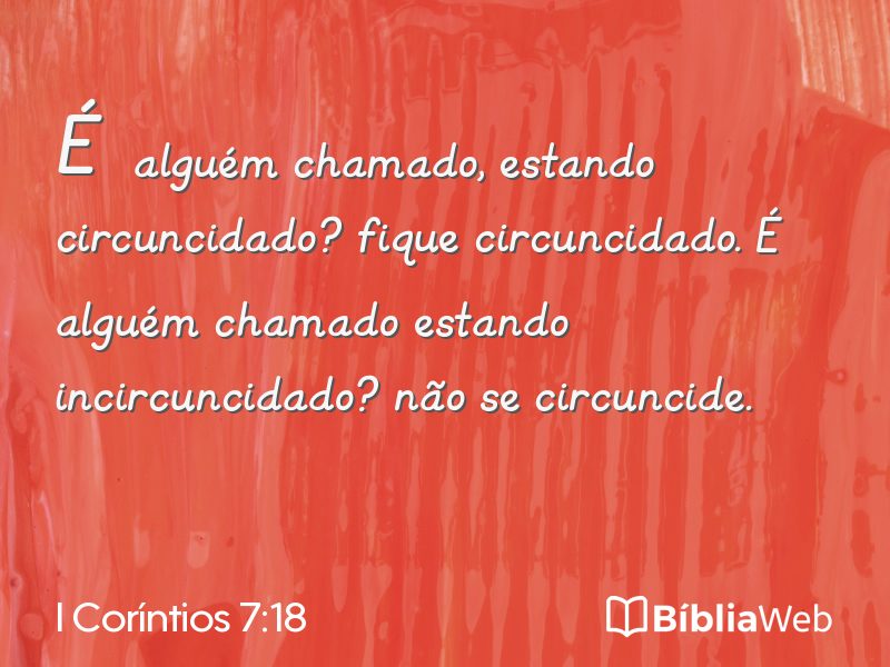 I Coríntios 7:18 em imagem para compartilhar