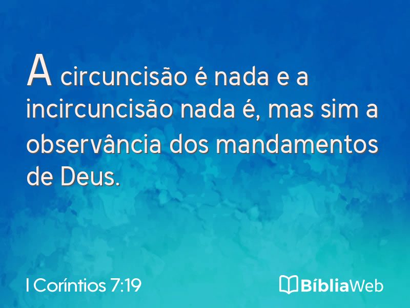 I Coríntios 7:19 em imagem para compartilhar