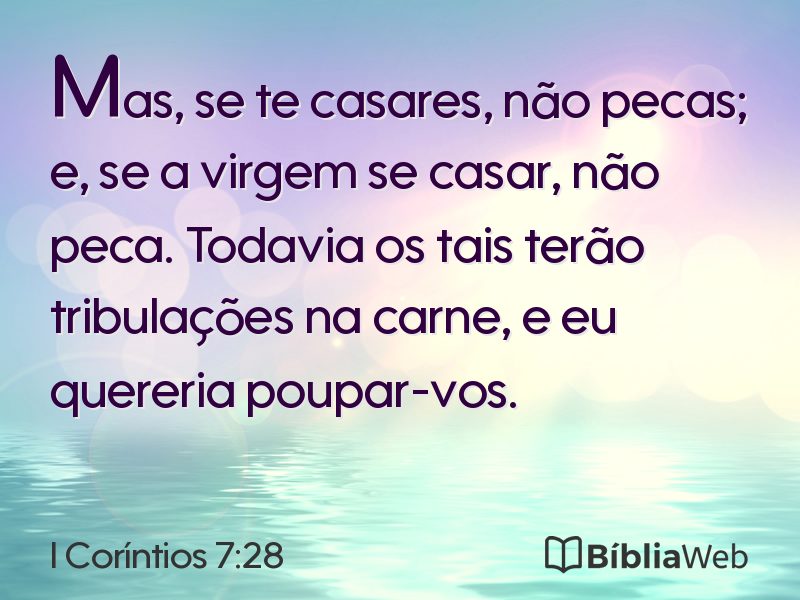 I Coríntios 7:28 em imagem para compartilhar