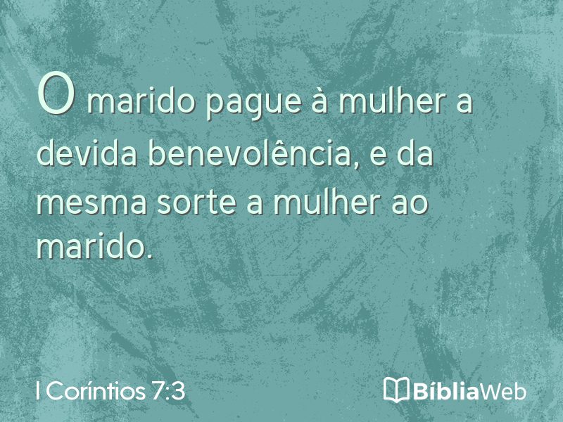 I Coríntios 7:3 em imagem para compartilhar