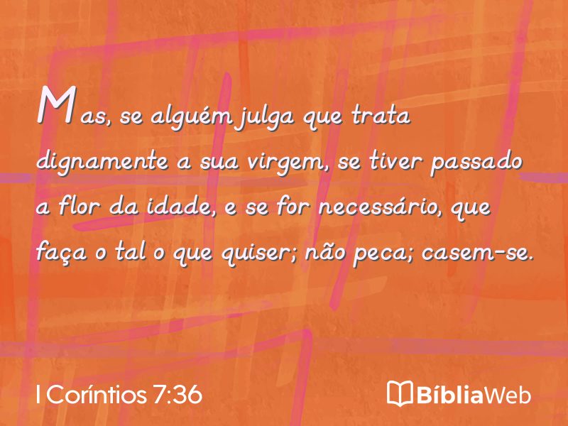I Coríntios 7:36 em imagem para compartilhar