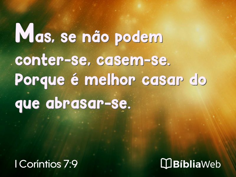 I Coríntios 7:9 em imagem para compartilhar