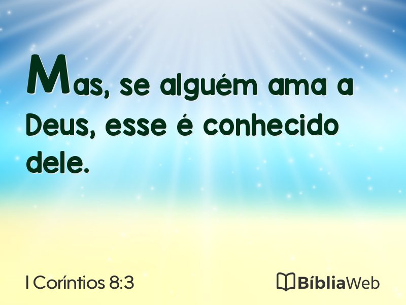 I Coríntios 8:3 em imagem para compartilhar