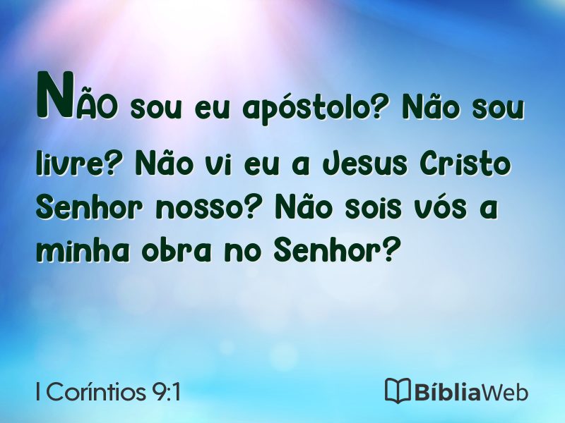 I Coríntios 9:1 em imagem para compartilhar
