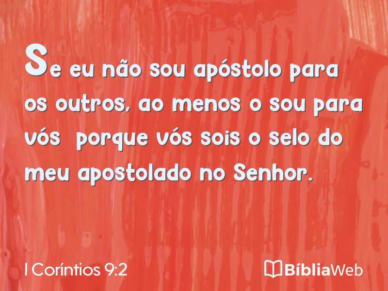 I Coríntios 9:2 em imagem para compartilhar