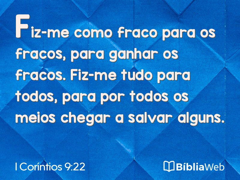 I Coríntios 9:22 em imagem para compartilhar