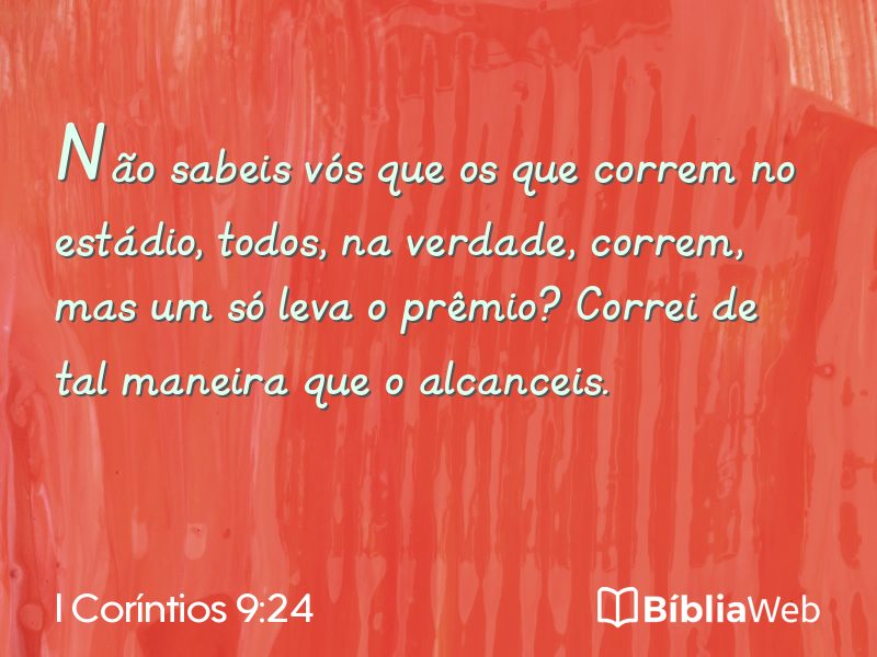 I Coríntios 9:24 em imagem para compartilhar