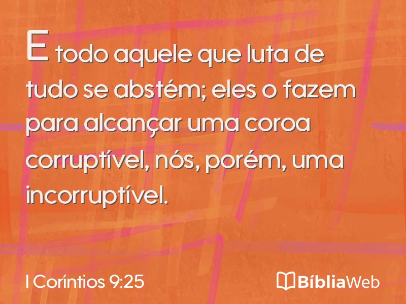 I Coríntios 9:25 em imagem para compartilhar