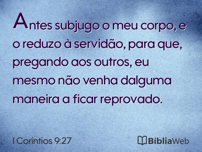 I Coríntios 9:27 em imagem para compartilhar