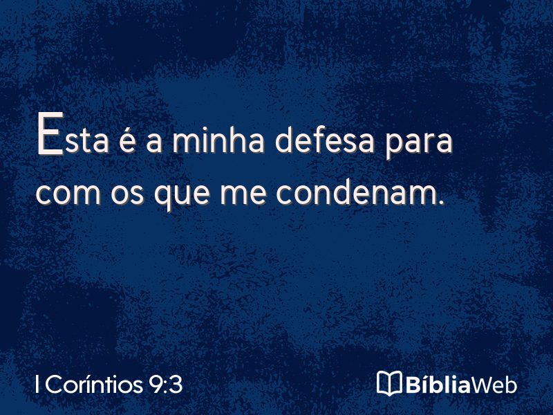 I Coríntios 9:3 em imagem para compartilhar