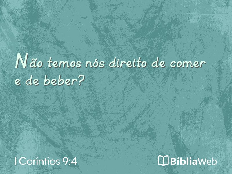 I Coríntios 9:4 em imagem para compartilhar