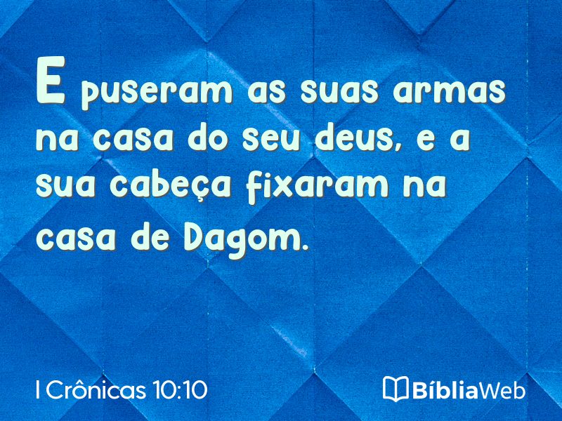 I Crônicas 10:10 em imagem para compartilhar