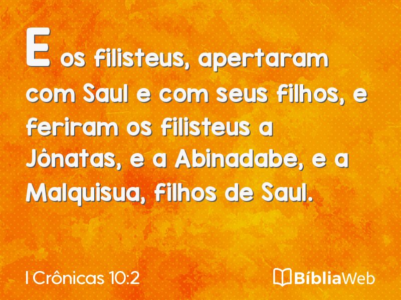 I Crônicas 10:2 em imagem para compartilhar