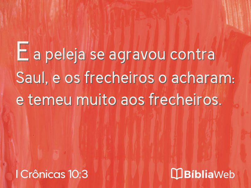I Crônicas 10:3 em imagem para compartilhar