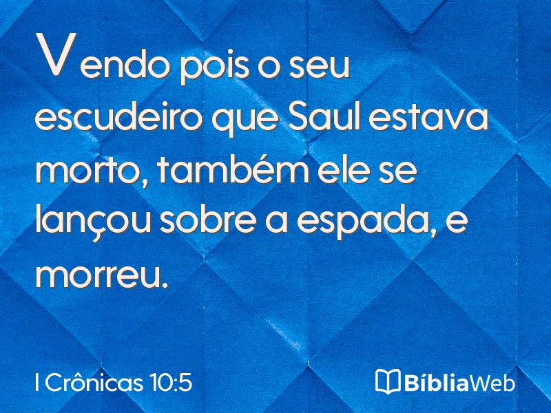 I Crônicas 10:5 em imagem para compartilhar