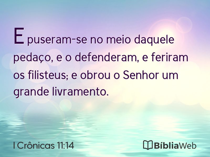I Crônicas 11:14 em imagem para compartilhar