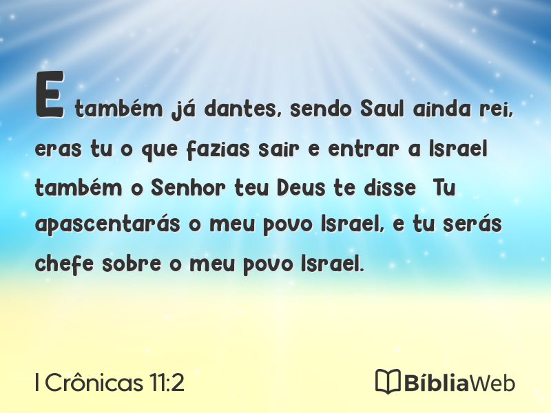 I Crônicas 11:2 em imagem para compartilhar