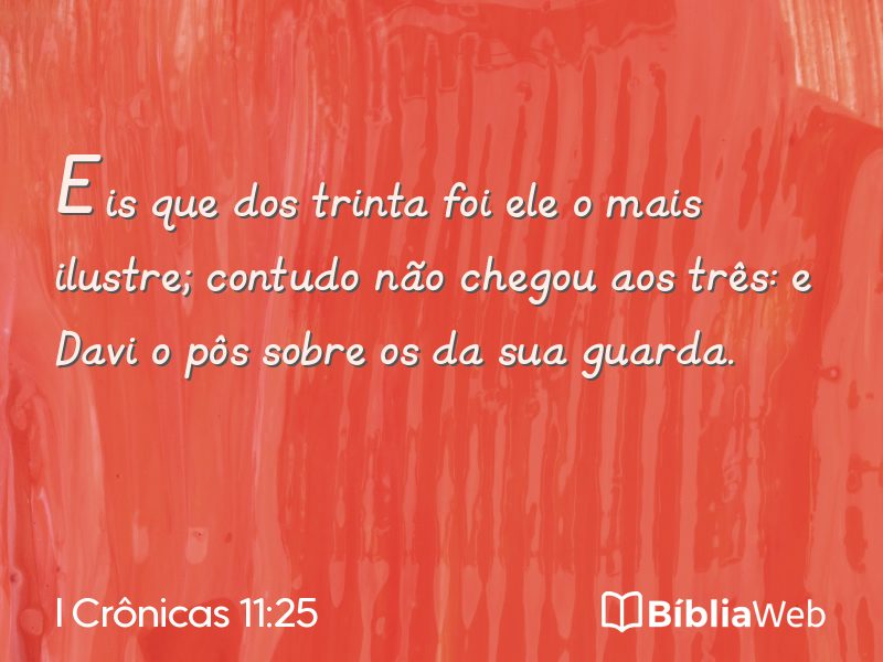 I Crônicas 11:25 em imagem para compartilhar