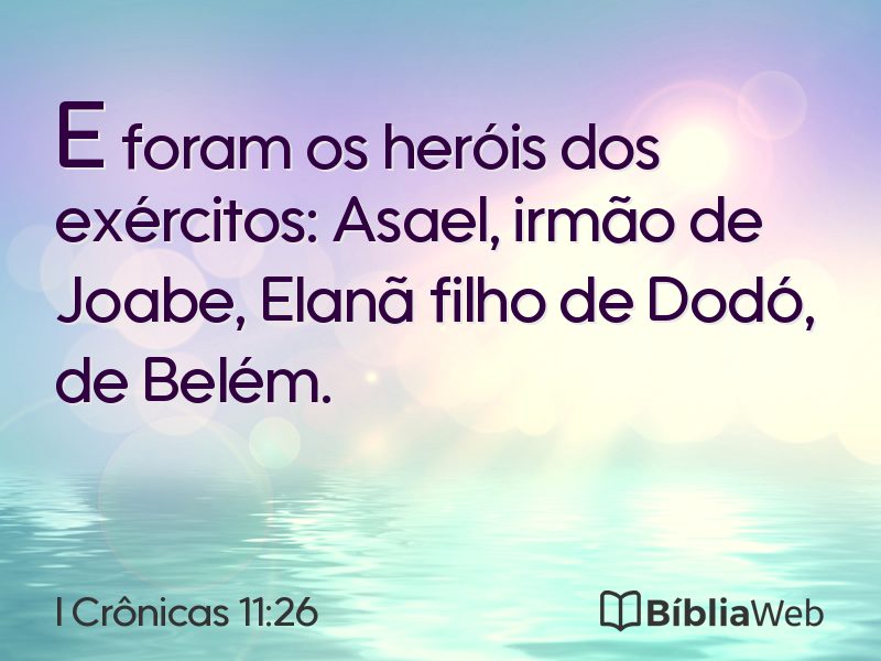 I Crônicas 11:26 em imagem para compartilhar