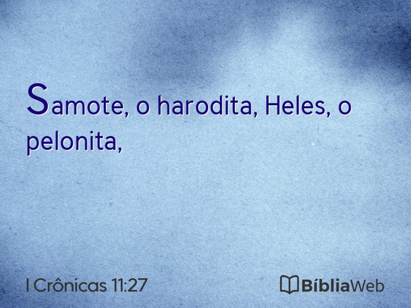 I Crônicas 11:27 em imagem para compartilhar