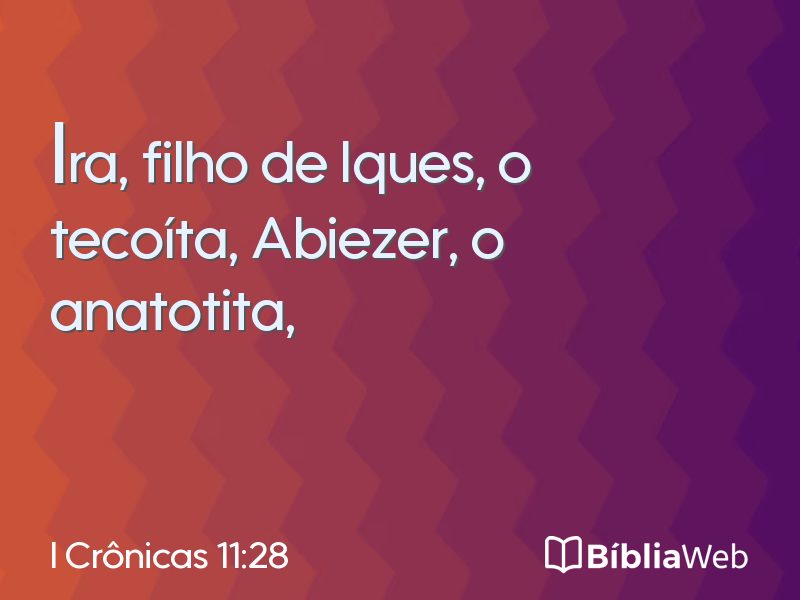 I Crônicas 11:28 em imagem para compartilhar