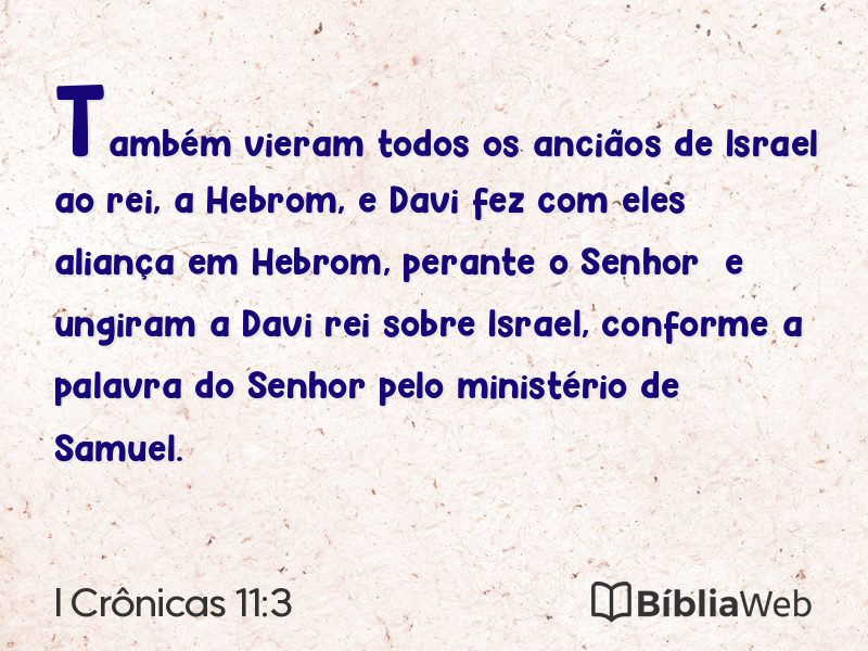 I Crônicas 11:3 em imagem para compartilhar