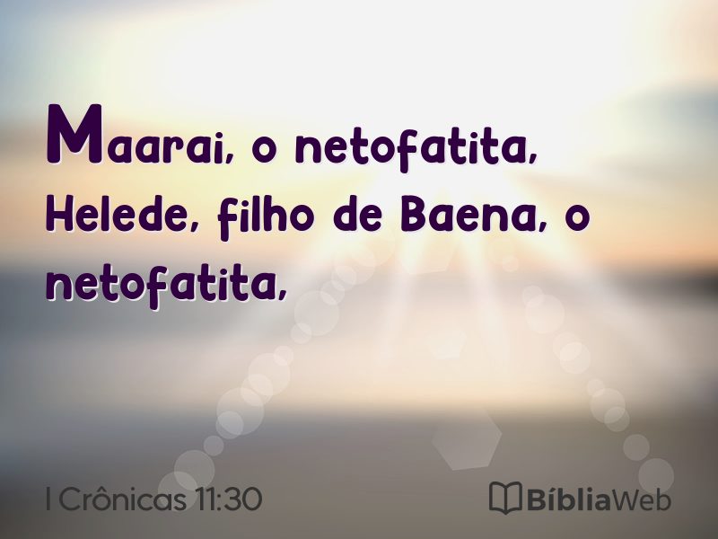 I Crônicas 11:30 em imagem para compartilhar