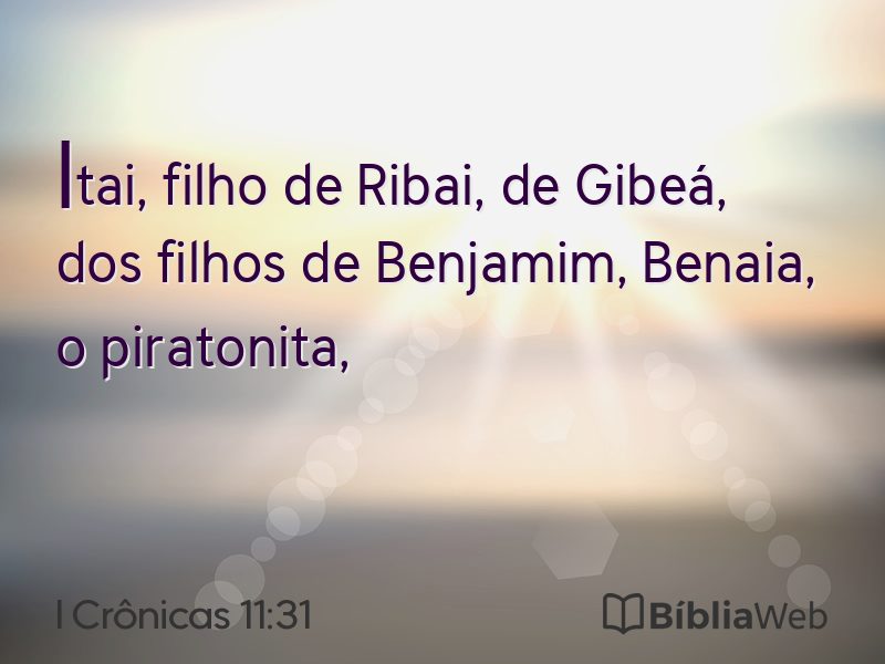 I Crônicas 11:31 em imagem para compartilhar
