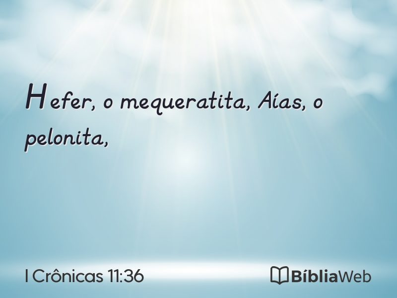 I Crônicas 11:36 em imagem para compartilhar
