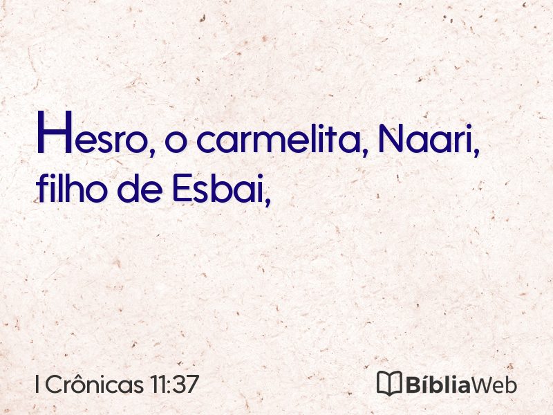 I Crônicas 11:37 em imagem para compartilhar