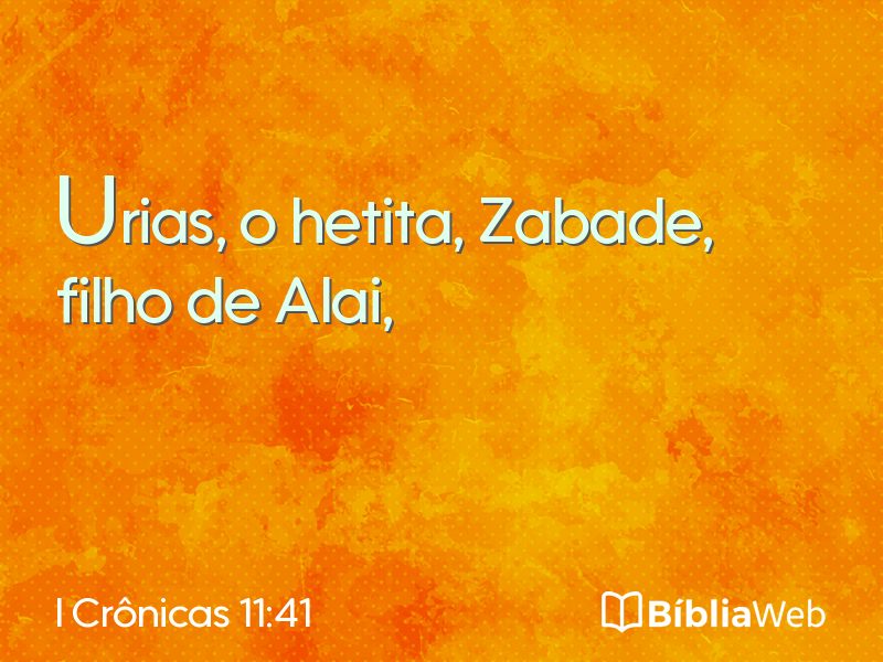 I Crônicas 11:41 em imagem para compartilhar
