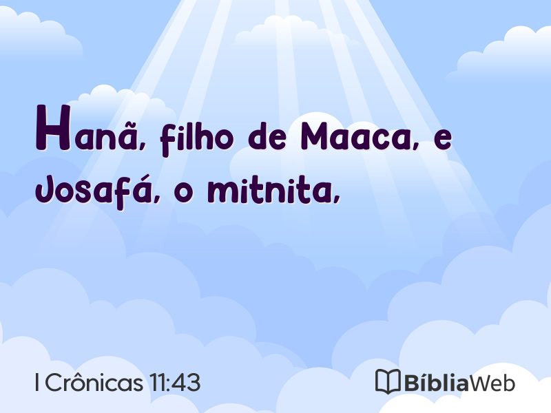 I Crônicas 11:43 em imagem para compartilhar