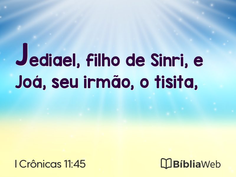 I Crônicas 11:45 em imagem para compartilhar
