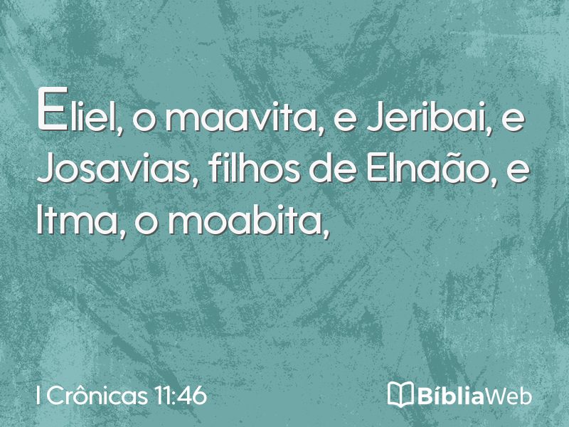 I Crônicas 11:46 em imagem para compartilhar