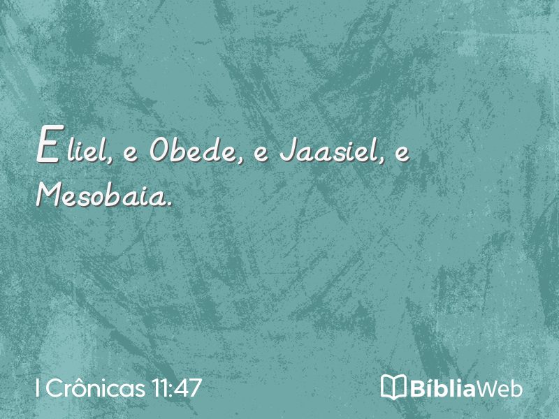 I Crônicas 11:47 em imagem para compartilhar