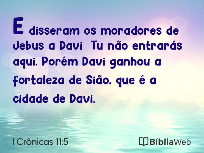 I Crônicas 11:5 em imagem para compartilhar