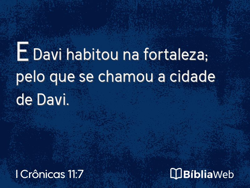 I Crônicas 11:7 em imagem para compartilhar