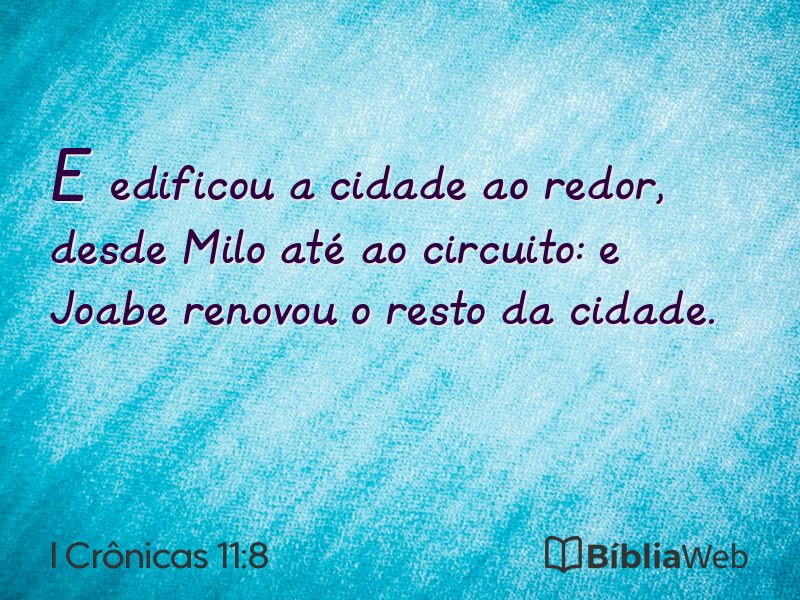 I Crônicas 11:8 em imagem para compartilhar