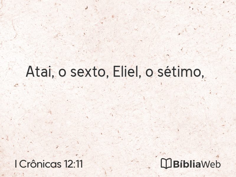 I Crônicas 12:11 em imagem para compartilhar
