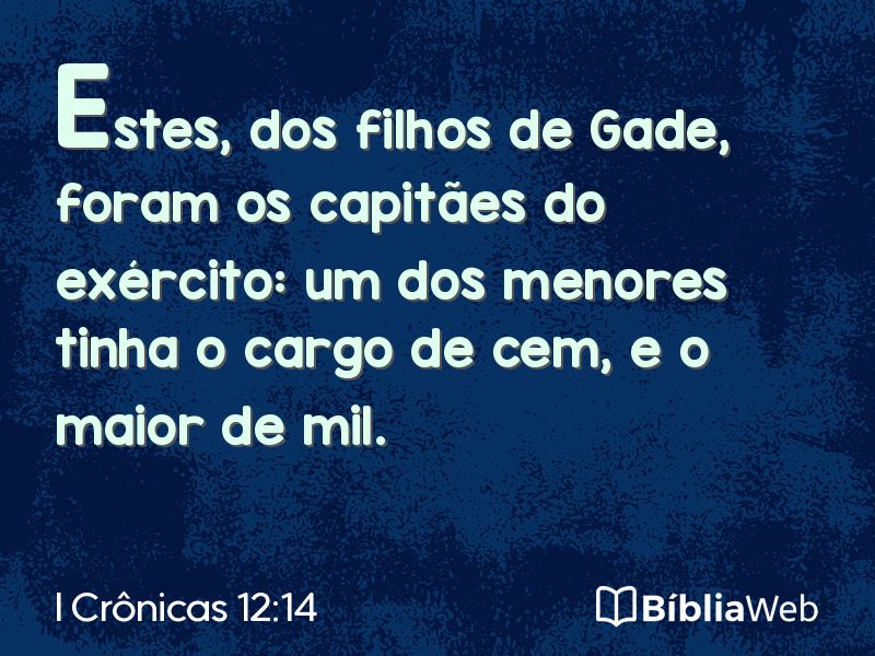 I Crônicas 12:14 em imagem para compartilhar