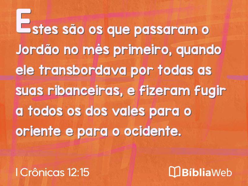 I Crônicas 12:15 em imagem para compartilhar