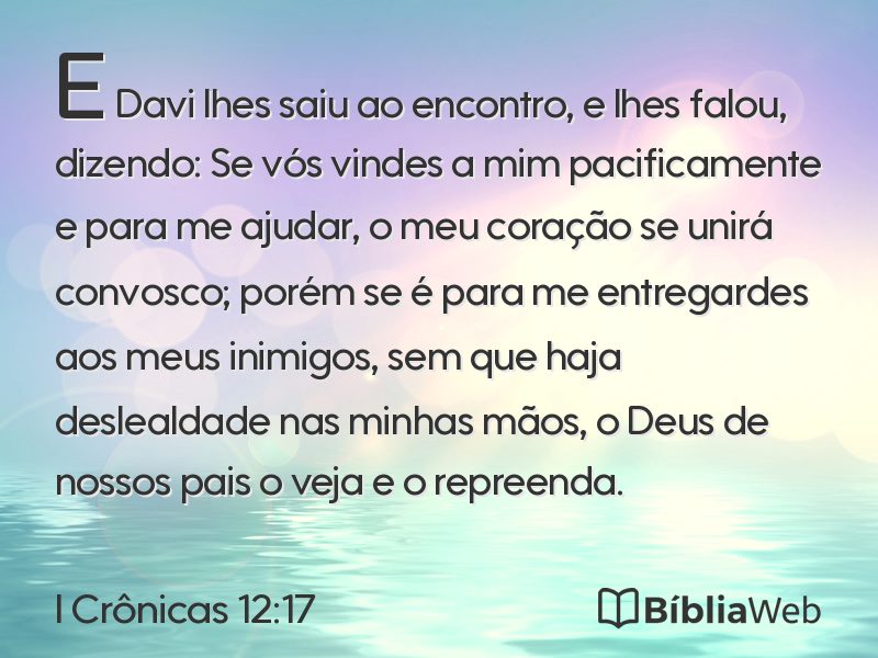 I Crônicas 12:17 em imagem para compartilhar