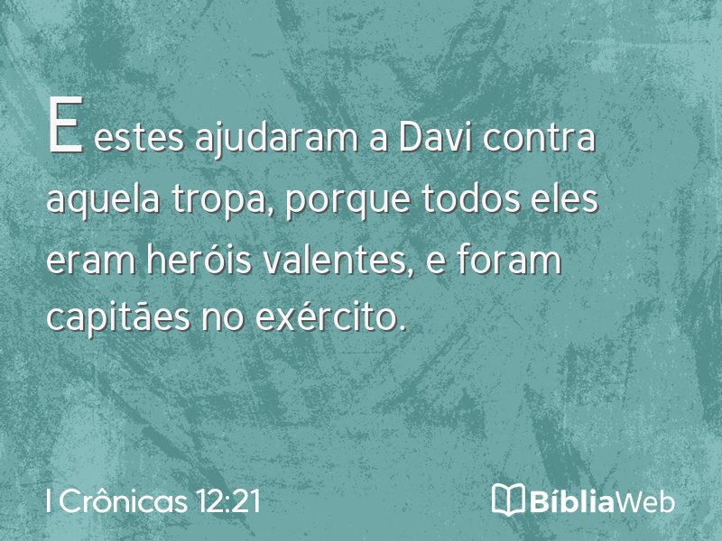 I Crônicas 12:21 em imagem para compartilhar