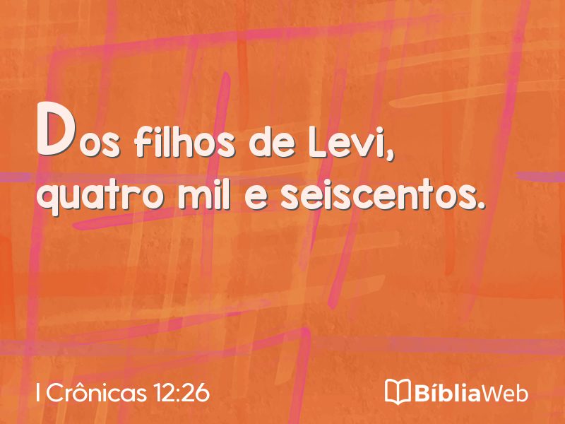 I Crônicas 12:26 em imagem para compartilhar