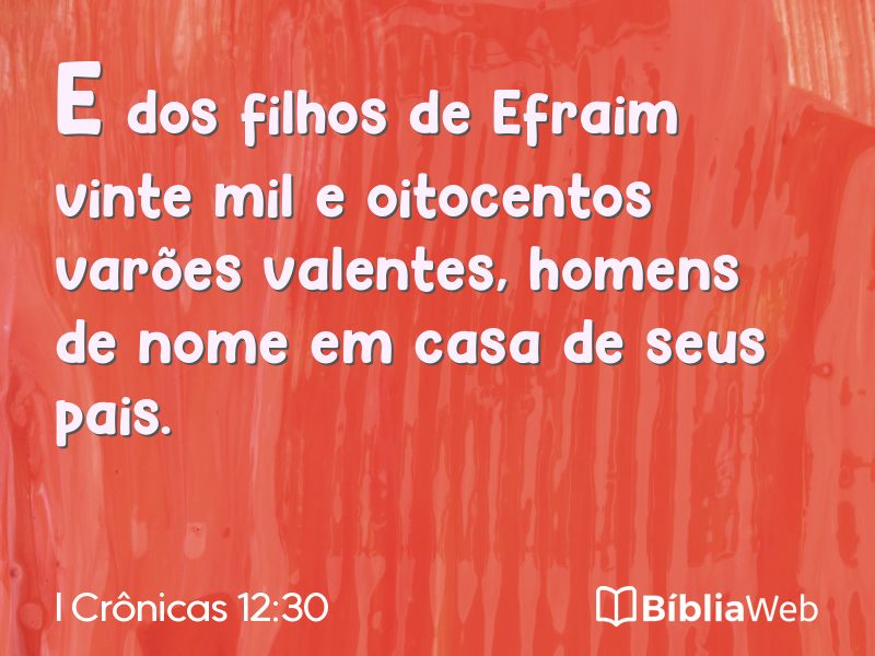 I Crônicas 12:30 em imagem para compartilhar