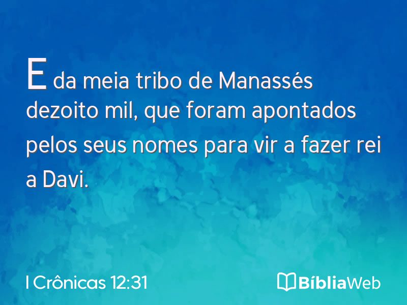 I Crônicas 12:31 em imagem para compartilhar