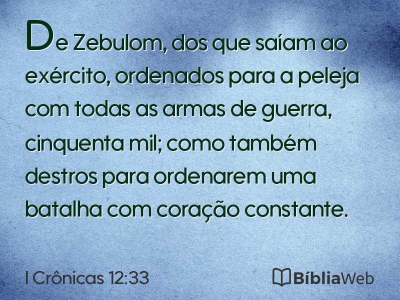 I Crônicas 12:33 em imagem para compartilhar