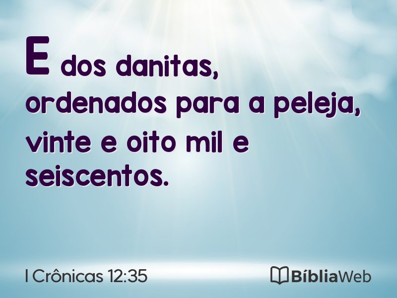 I Crônicas 12:35 em imagem para compartilhar