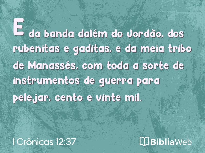 I Crônicas 12:37 em imagem para compartilhar