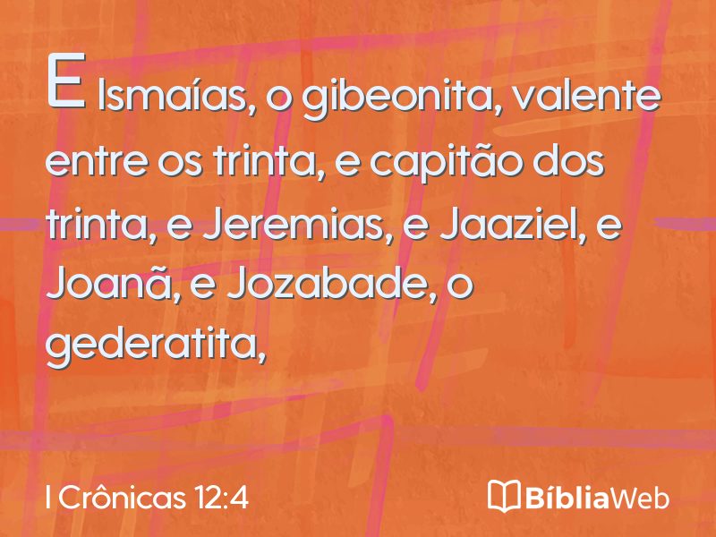 I Crônicas 12:4 em imagem para compartilhar